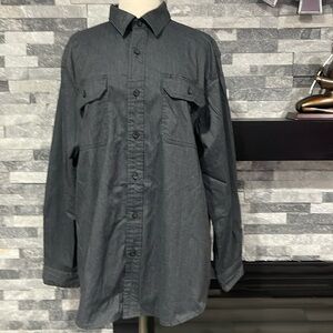 Wrangler Comfort Flex Size L / G/ G Men’s Button Up Shirt Pocket Long Sleeve